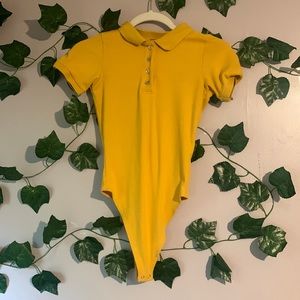 Super soft and vibrant yellow bodysuit from GUESS